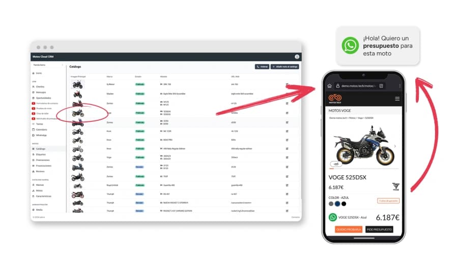 Web de concesionario actualizada - motos.tech
